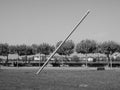 River Rhein view in Duesseldorf, black and white Royalty Free Stock Photo