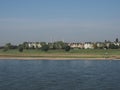 River Rhein view in Duesseldorf Royalty Free Stock Photo