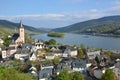 River rhine with Lorch Royalty Free Stock Photo