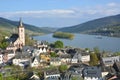 River rhine with Lorch Royalty Free Stock Photo