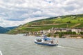 River Rhine and Ruedesheim am Rhein