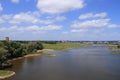 The river Rijn in Arnhem with cityscape Netherlands