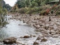 river and rocks in kabe turkey olympos Royalty Free Stock Photo