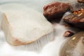 River rocks and milky water Royalty Free Stock Photo