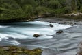 River with rocks and milky water