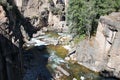 River in Rocky Mountain Landscape in the Bighorn Mountains, Wyoming Royalty Free Stock Photo