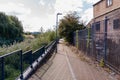 River Roding riverside path from Ilford to Barking Royalty Free Stock Photo