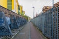 River Roding riverside path from Ilford to Barking Royalty Free Stock Photo