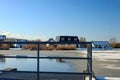 River the Rotte with Ice and snow at Oud-Verlaat