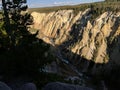 River running through canyon at Yellowstone National Park Royalty Free Stock Photo