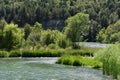 A river running through green landscape. Royalty Free Stock Photo