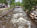 The river runs through Estes Park Colorado