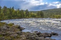 River landscape in Lapland Finland