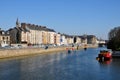 The river Sarthe at Le Mans in France