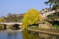 The river Sarthe at Le Mans in France