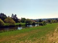 River Sauer Erpeldange in the Ardennes of Luxembourg Royalty Free Stock Photo