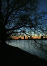 River scene at dusk