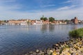 River Schlei and cityscape of historic town Kappeln Royalty Free Stock Photo