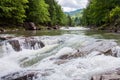 River seething on the waterfall probiy