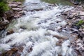 River seething on the waterfall probiy