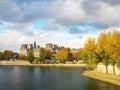 The river Seine in autumn, Paris Royalty Free Stock Photo