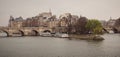 River Seine With Bridge Pont Neuf , Ile De La Cite In Paris, France Royalty Free Stock Photo