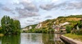 The River Seine and Les Andelys, Normandy, France Royalty Free Stock Photo