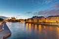 The river Seine in Paris at dawn Royalty Free Stock Photo