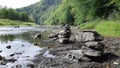 River Semois, Bouillon area, close to Rochehaut, as seen on the Les Echelles or laddertjeswandeling Royalty Free Stock Photo