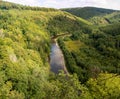 River Semois, Bouillon area, close to Rochehaut, as seen on the Les Echelles or laddertjeswandeling Royalty Free Stock Photo