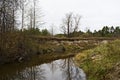 River Serezha in mid-autumn. Royalty Free Stock Photo