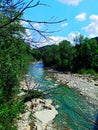 The river Setta in Monzuno Bologna Italy Appennino