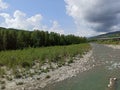 River Setta in Monzuno Bologna Italy Appennino