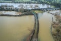 River Severn in Flood at Atcham in Shropshire