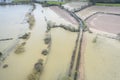 River Severn in Flood at Atcham in Shropshire