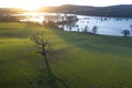 River Severn in Flood in Shropshire Royalty Free Stock Photo