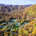 River Shah in the mountains in autumn, Solohaul, Russia