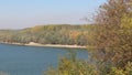 River and shore landscape in autumn