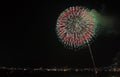 River Side Fireworks Royalty Free Stock Photo