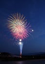 River Side Fireworks Royalty Free Stock Photo