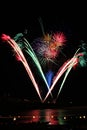 River Side Star Mine Fireworks Royalty Free Stock Photo