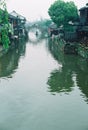 River side view in Xitang Town, Zhejiang of China Royalty Free Stock Photo