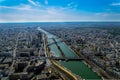 River Siene view from Eiffel Tower Royalty Free Stock Photo