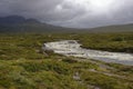 River Sligachan in Spate with Cuillin Hills Royalty Free Stock Photo