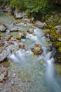 SoÃÂa River in Slovenija Royalty Free Stock Photo