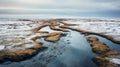 Viktart River: Atmospheric Color Washes In The Polar Tundra