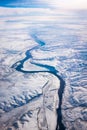 River, snow and mountains