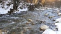 River in snowy forest