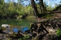 River Sora in the springtime morning after a night storm