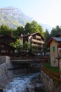 River in Spa town Leukerbad